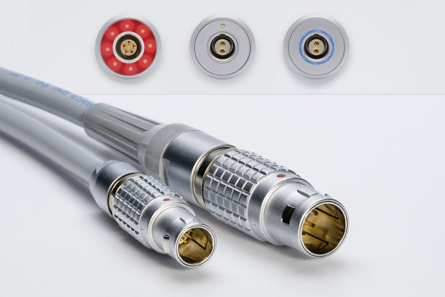 LEMO's HALO LED connector nu verkrijgbaar in 3 verschillende uitvoeringen